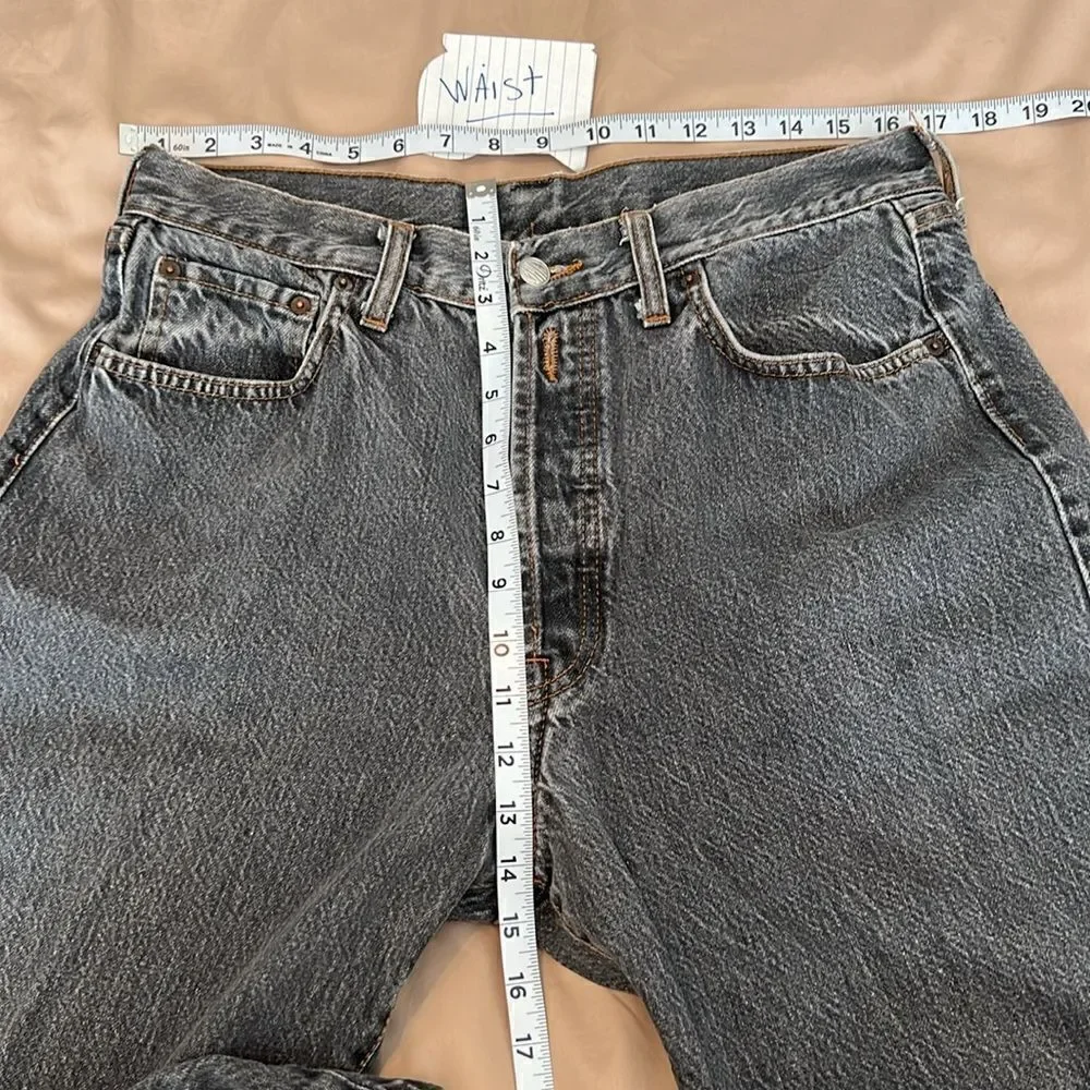 Replay men’s size 36 901 button front faded black jeans GUC